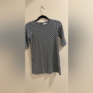 Vineyard Vines Navy and White Geometric Dress